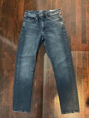 rag & bone Men's Faded Blue Slim Straight Jeans